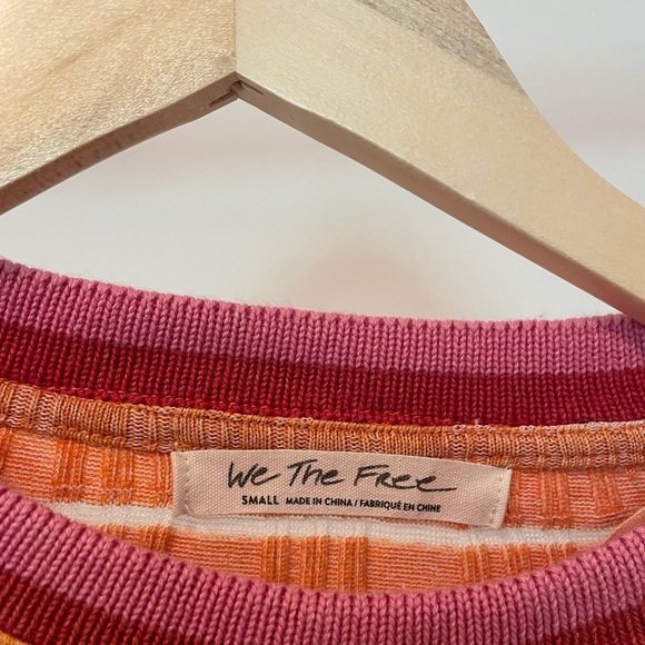 Free People Stripped Alpine Knit Crochet Long Sleeve Top - Picture 9 of 11